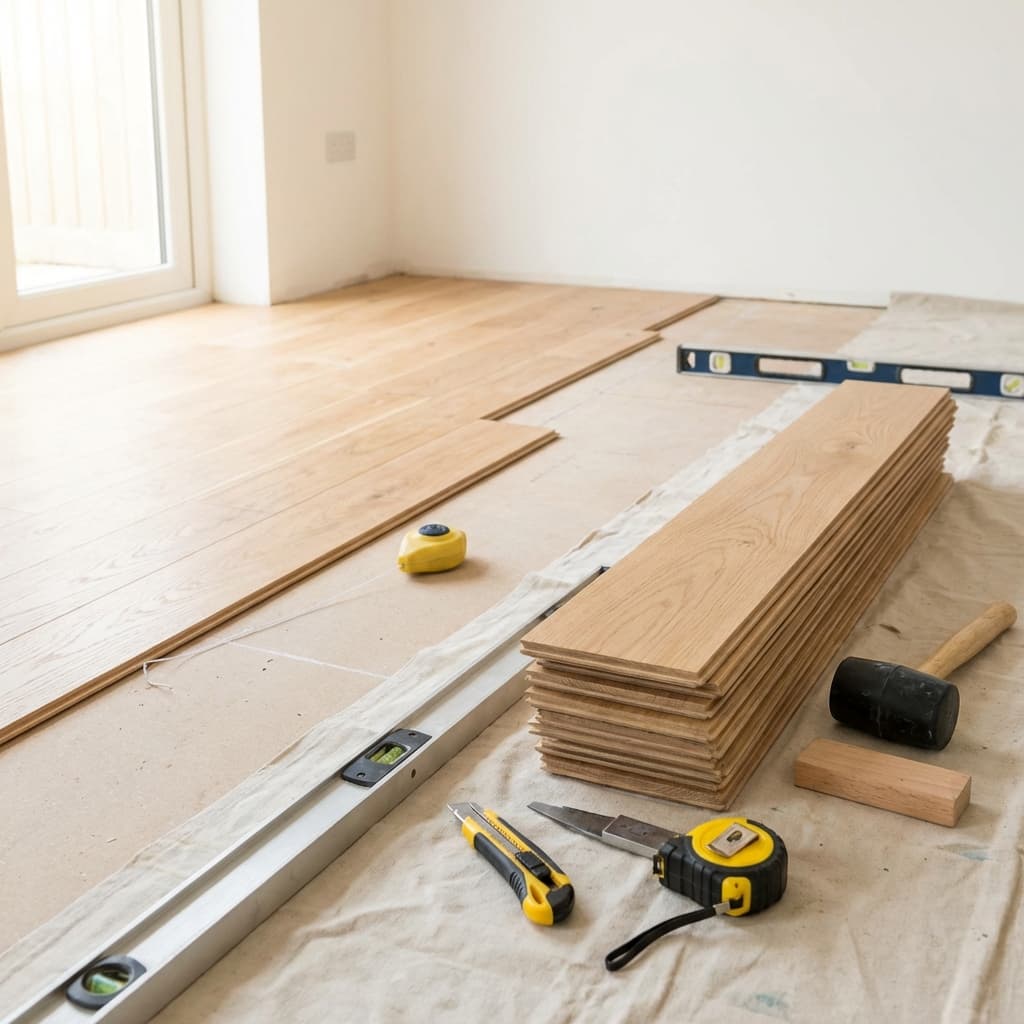 Pose de plancher